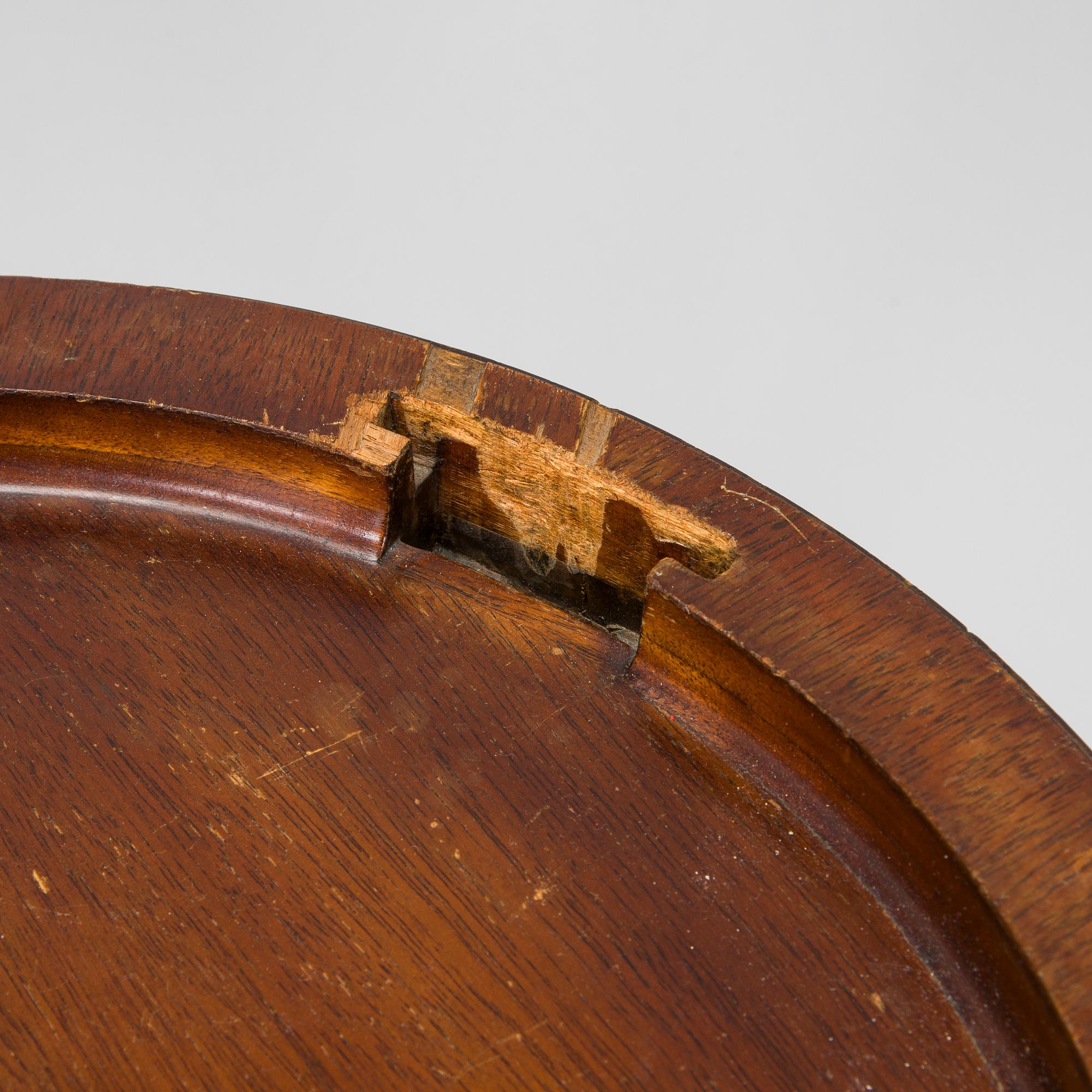 Brickbord, sterlingsilver och mahognyfaner, Mappin & Webb, London 1912, stommen av Paul Boman.