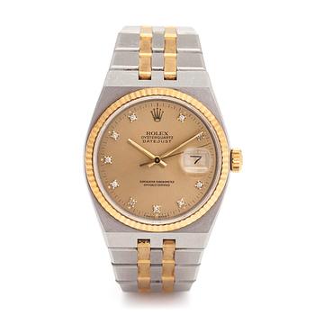Rolex, Oysterquartz, Datejust, "Diamond Dial", wristwatch, 36 mm.