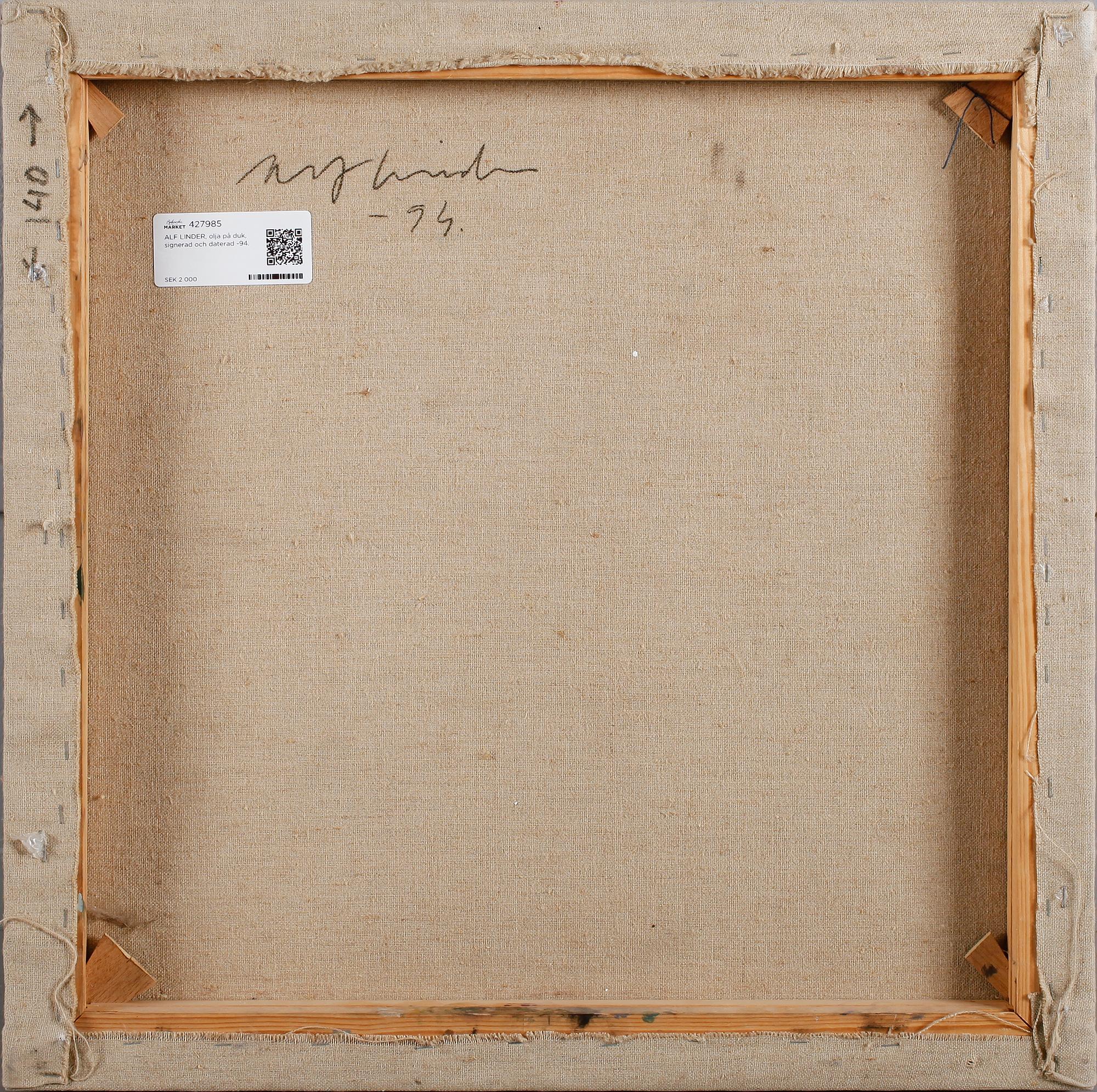 ALF LINDER, olja på duk, signerad och daterad -94.