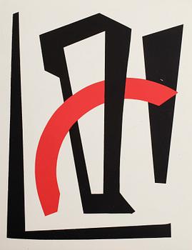 SAMLING SCREENTRYCK, 6 st, Olle Baertling, Robert Jacobsen och Richard Mortensen, osignerade, daterade a tergo 1955.