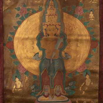 Thangka, Tibet, 1900-talets första hälft.