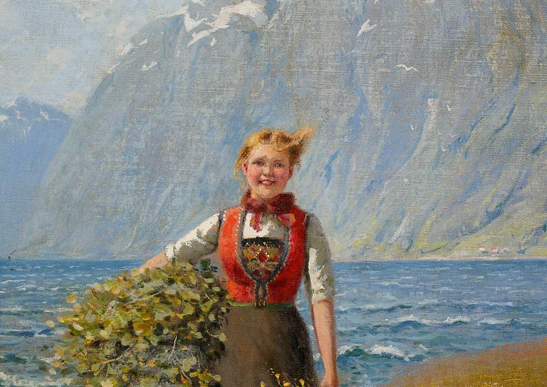 HANS DAHL, oil on canvas, signed.