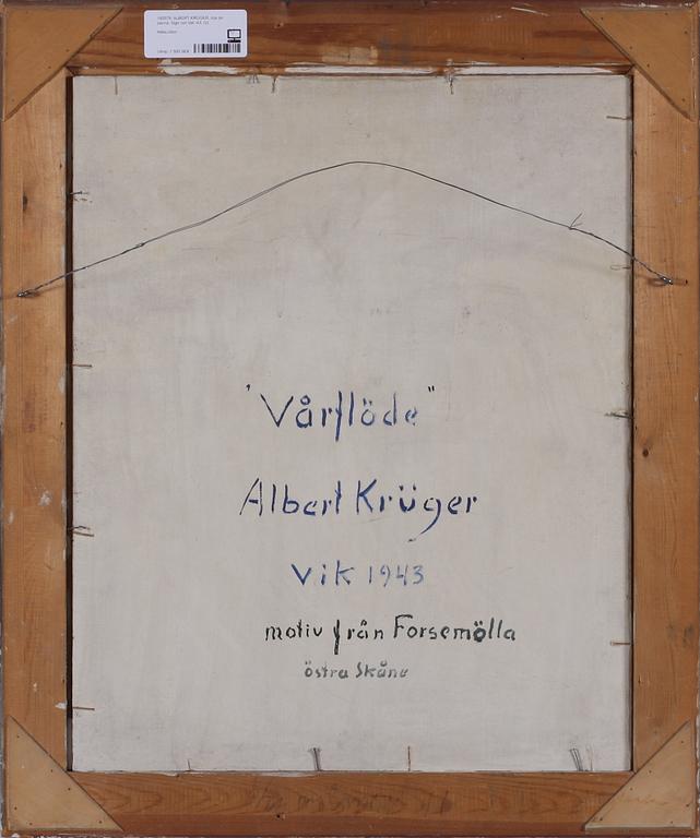 ALBERT KRÜGER, olja på pannå. Sign och dat -43.