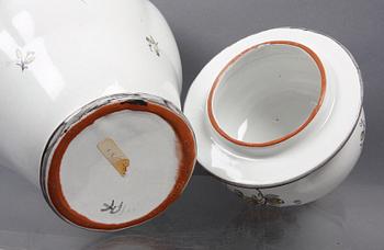 LOCKURNA, fajans, rokokostil, Gabrielverken, 1930/40-tal.