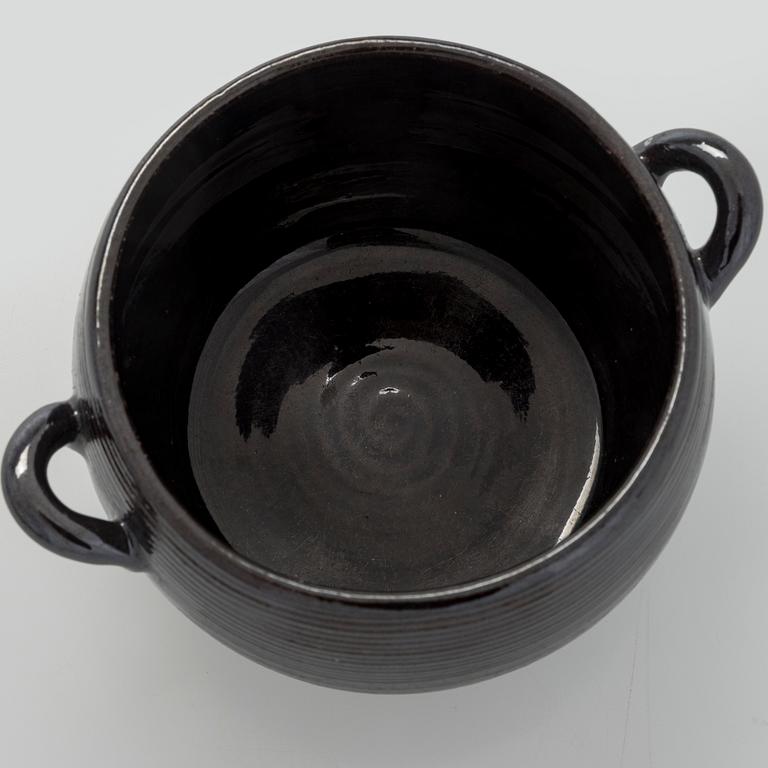 Marita Lybeck, A redclay bowl and plate, signed ML.