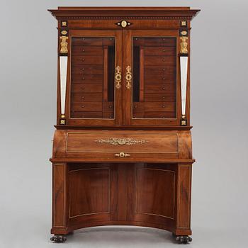 Writing cabinet,  by Johan Söderberg (instrument maker under the carpenter's guild in Stockholm 1803-1820) Empire,