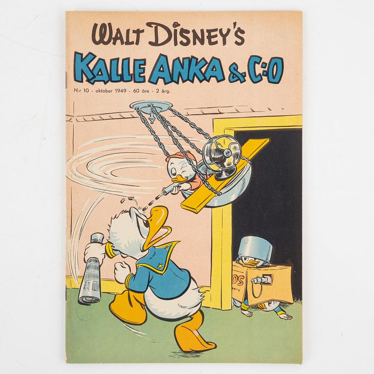 Serietidningar, "Kalle Anka & Co, 12 st, komplett årgång 1949.