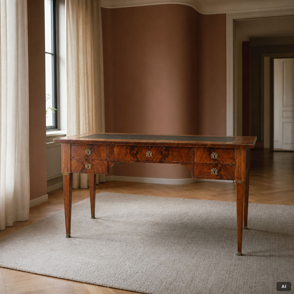 A late Gustavian style desk, 19th century.