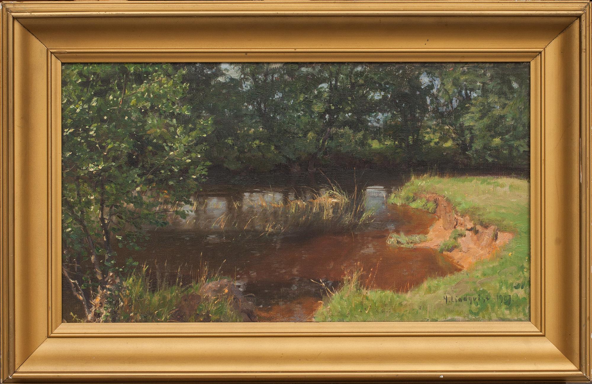 HERMAN LINDQVIST, olja på duk. Signerad och daterad 1907.