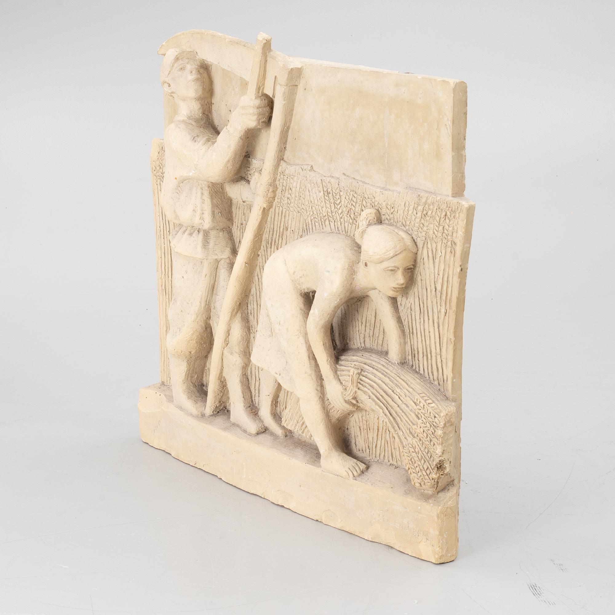 Stig Blomberg, relief, gipsförlaga till M/S Stockholm (1941).