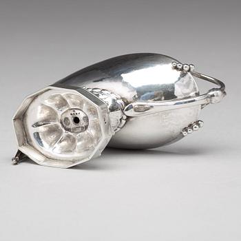 Georg Jensen, a cigar lighter in the shape of an oil lamp, Copenhagen 1918, design no 12, 830/1000.