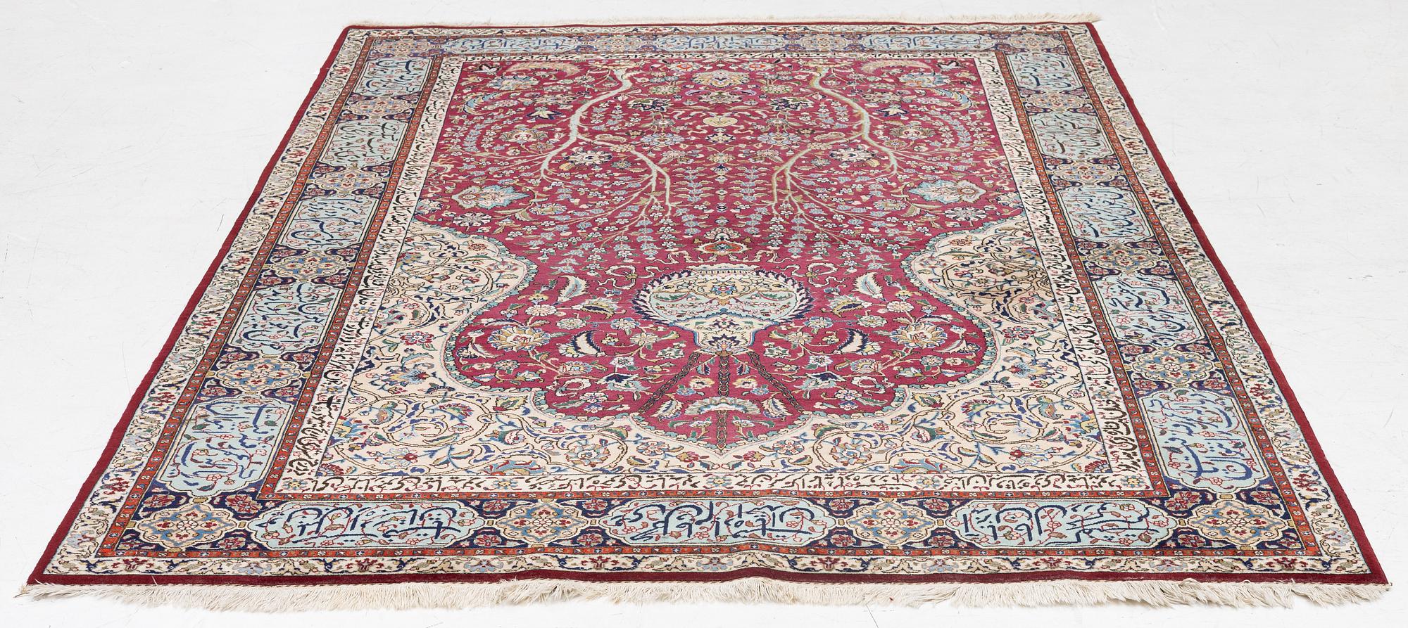 A Tabriz carpet, north-western Iran, figural, c. 270 x 180 cm.