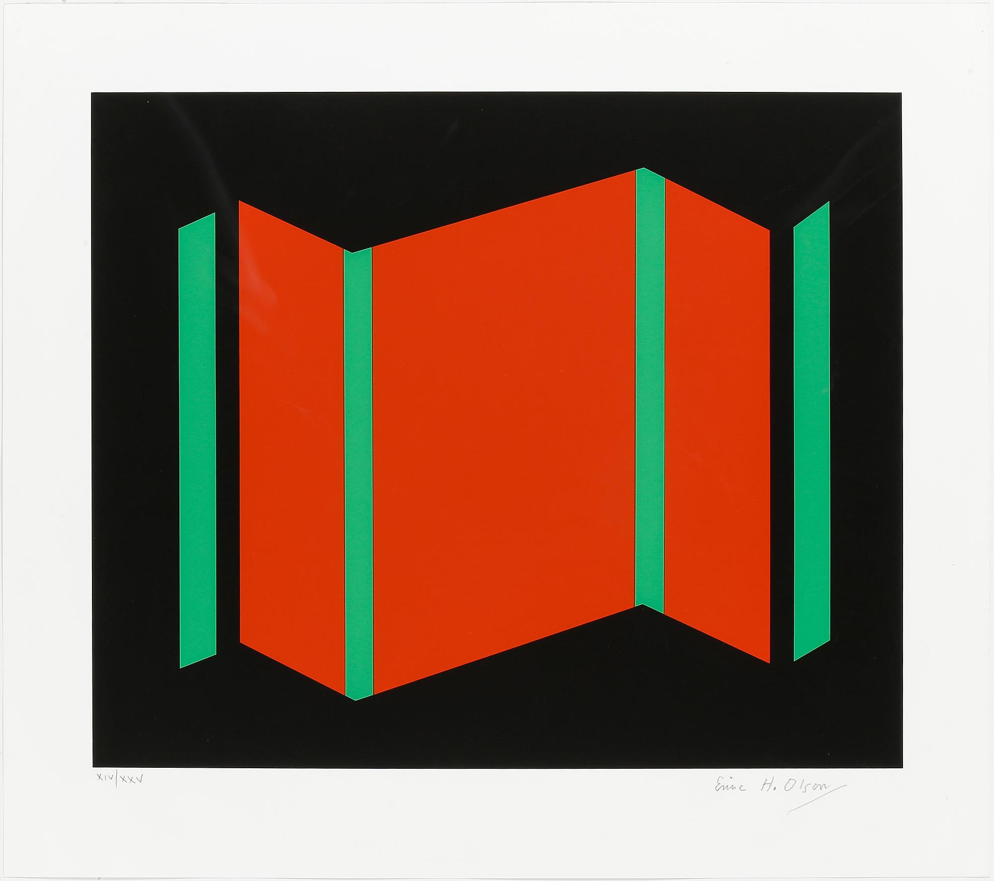 ERIC H OLSON, färglitografi, signerad samt numrerad 46/100.