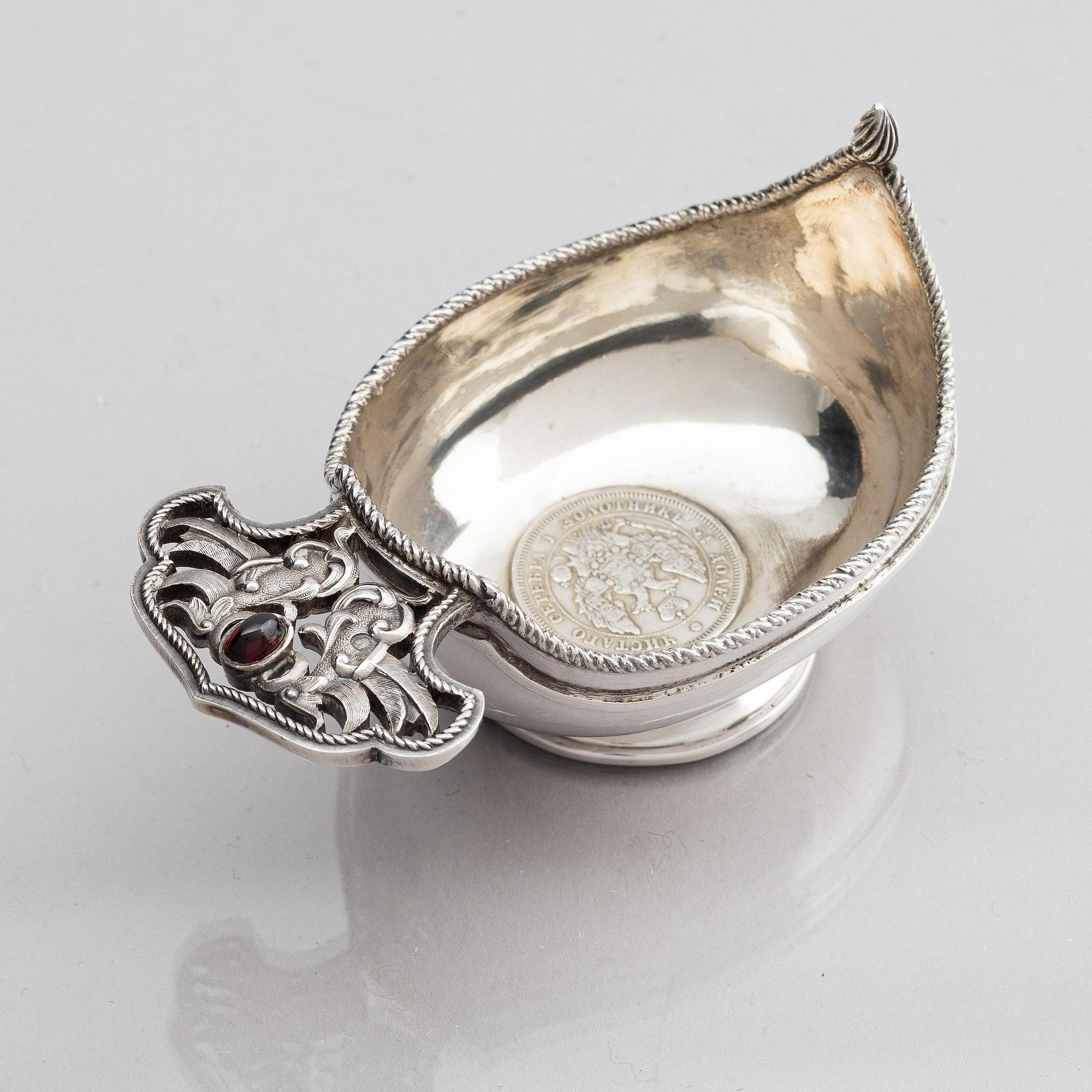 Kåsa, silver, oidentifierad mästare, Lettland ca 1920-1939.