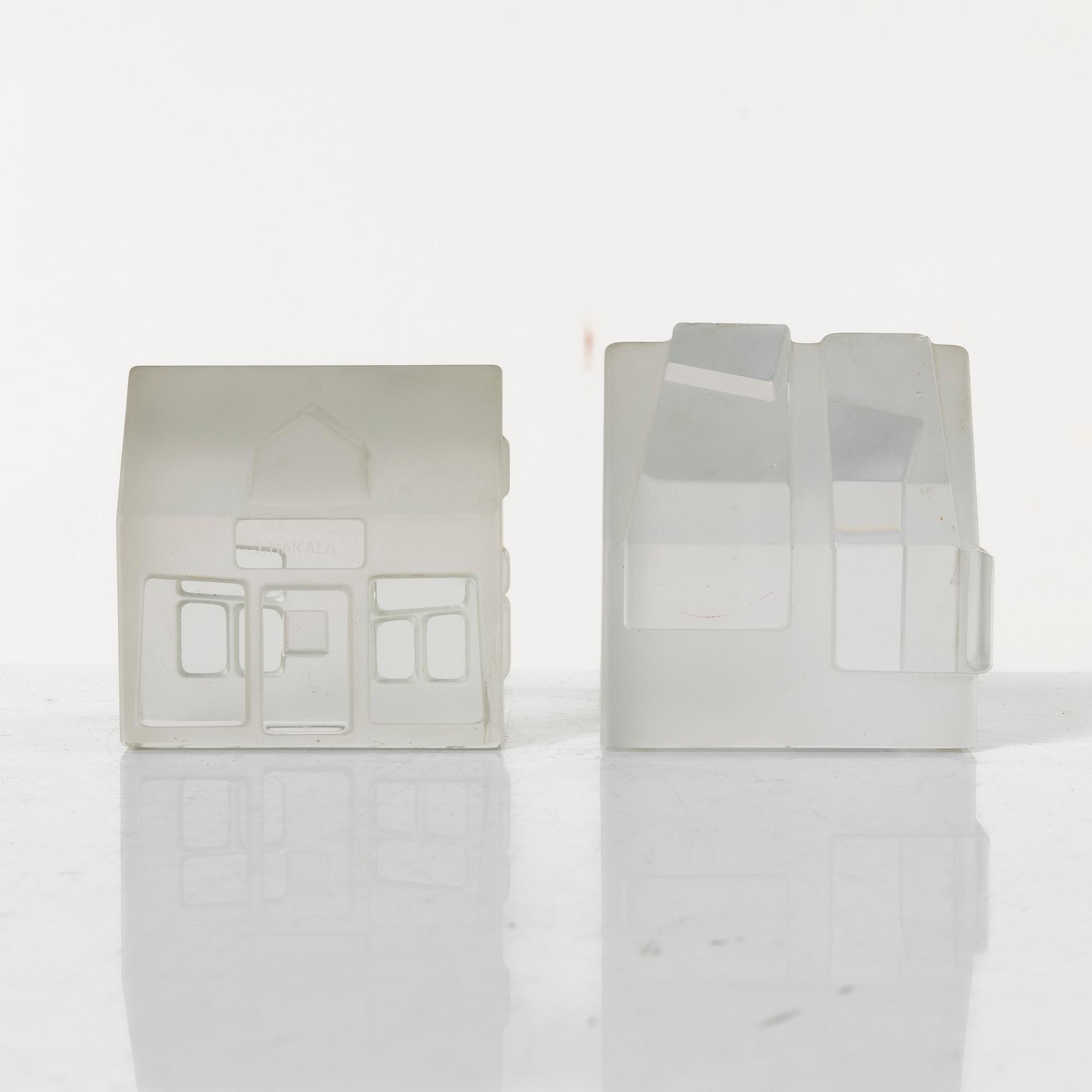 Jorma Vennola, Glasskulpturer, 11 delar, "Iittalabyn", 1990-tal.