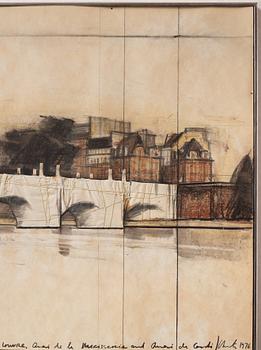 Christo & Jeanne-Claude, "The Pont Neuf Wrapped (Project for Pont Neuf – Paris)".