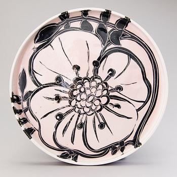 HEINI RIITAHUHTA, a porcelain dish, 'Wild roses' signed Heini Riitahuhta 2004.