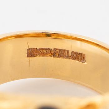 Lapponia ring, 18K gold with tourmaline, Finland.