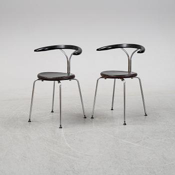 A pair of chairs by Björn Alge, Lindlöfs Interiör, Lammhult, Sweden, 1980-90s.
