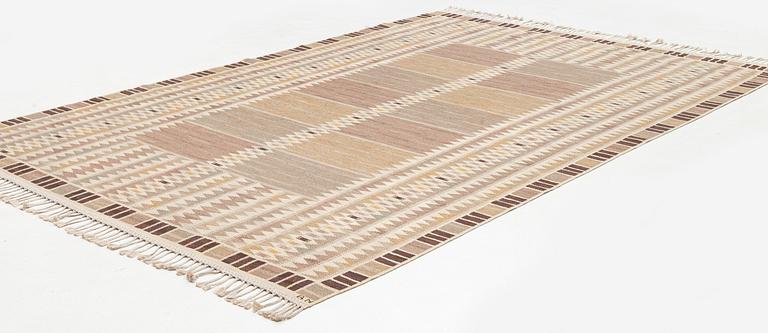 Barbro Nilsson, a carpet, 'Salerno grå', ('Kristianstad'), flat weave, ca 356 x 236 cm, signed AB MMF BN.