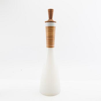 Jacob Bang carafe with six glasses, Kastrup Glassworks 1960s.