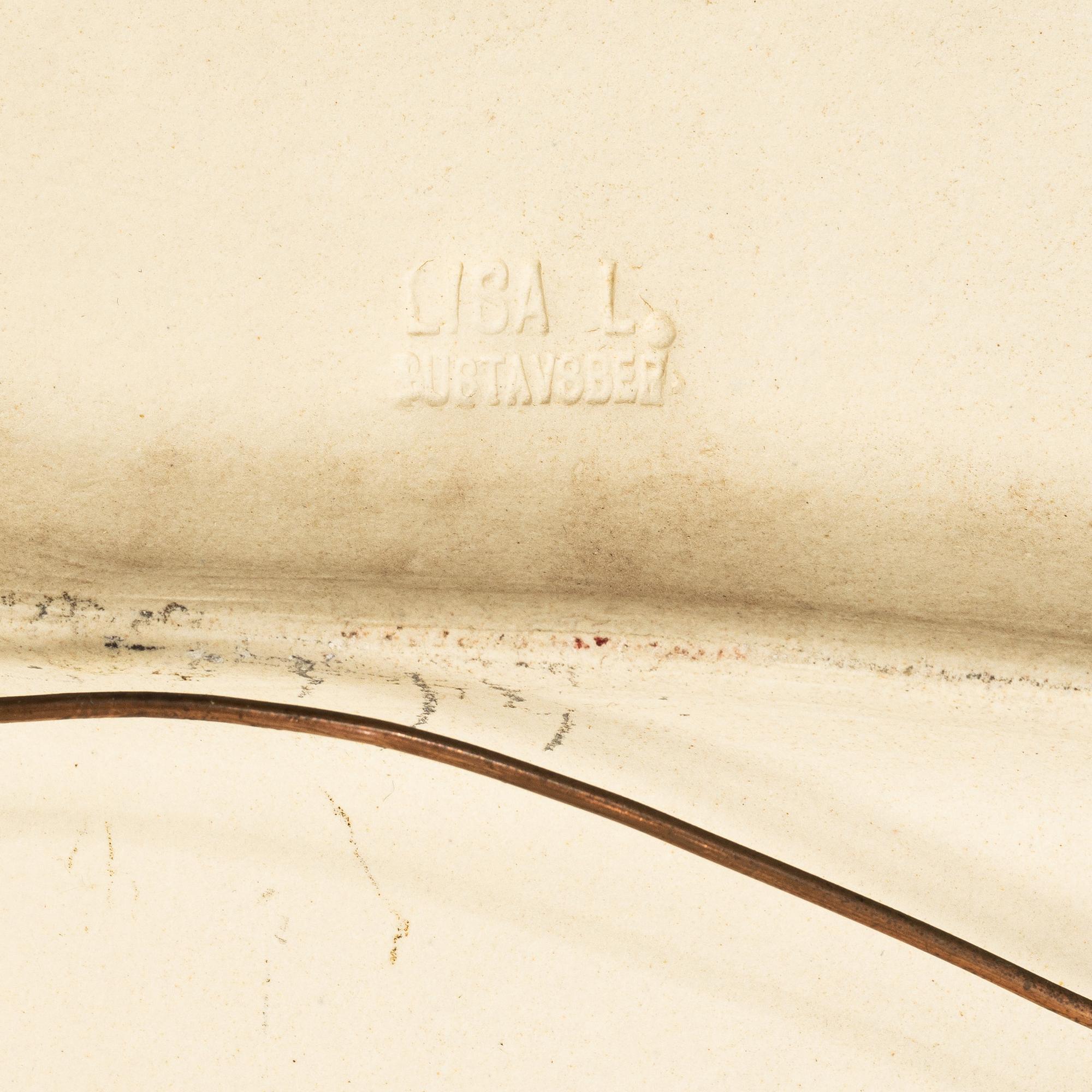 Lisa Larson, a 'Dubbelfasan' ceramic wall plaque, Gustavsberg.