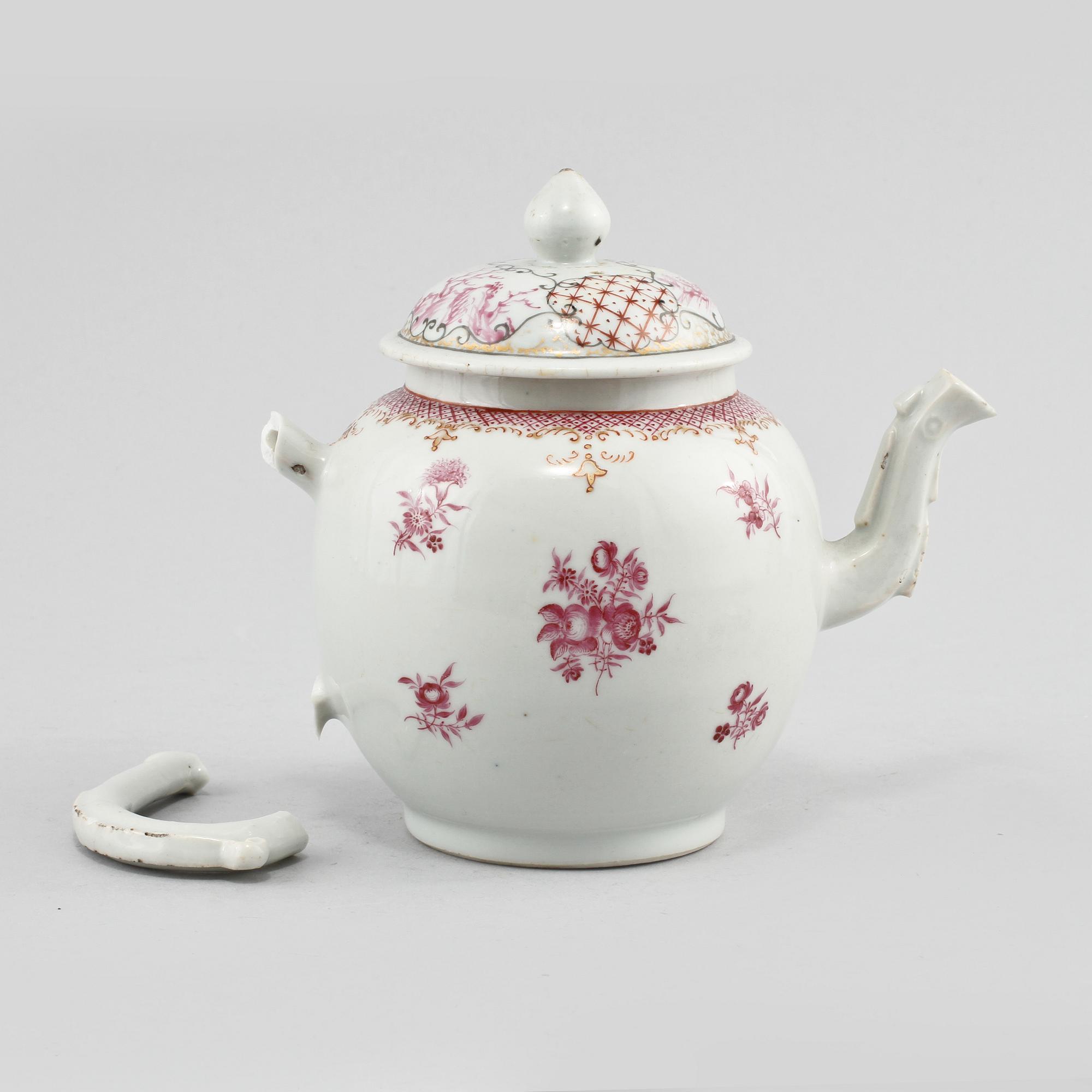 TEKANNA, porslin, Kina, 1700-tal.