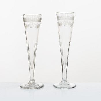Champagne glasses, 12 pcs, circa 1900.