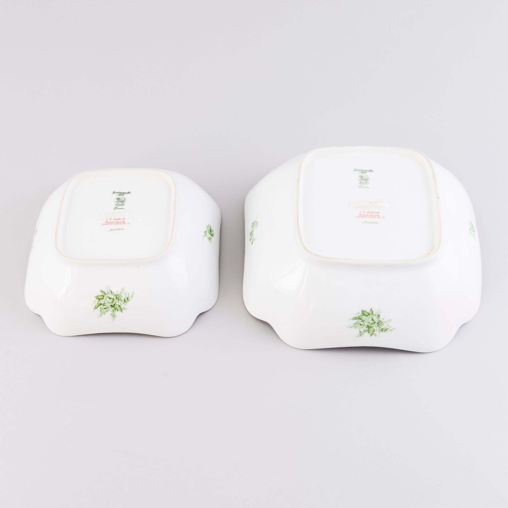 A 51-piece Hutschenreuther Selb Dresden porcelain dinner set, Bavaria Germany.