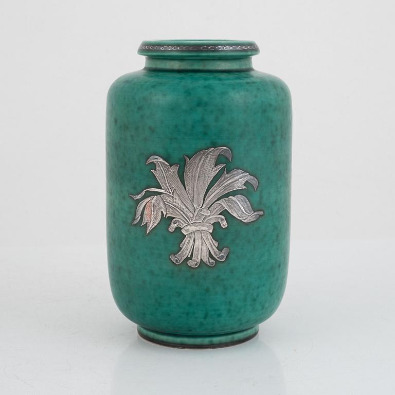 Wilhelm Kåge, an "Argenta" stoneware vase, Gustavsberg, Sweden, 1932.