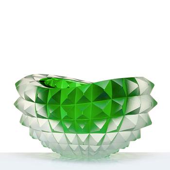 Mårten Medbo, a cut glass bowl, "Core", Ajeto Glassworks, Novy Bor, Czech Republic, 2010, ed. 1/4.