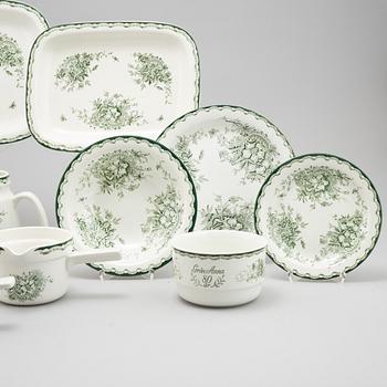 A 45 piece flintware 'Grön Anna',  dinner service, Rörstrand.