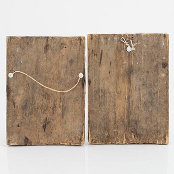 Two russian icons, late 19th century.