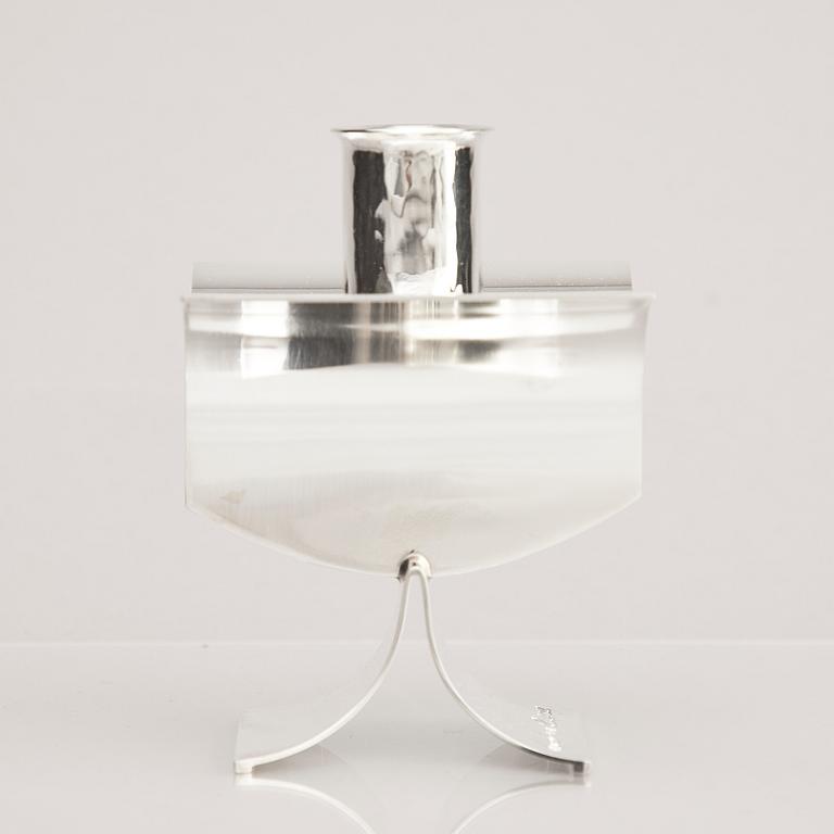 Rolf Lindståhl, a sterling silver candlestick, Stockholm 2001.