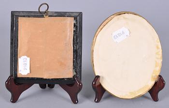 MINIATYRER, 2 st, 1800/1900-tal.