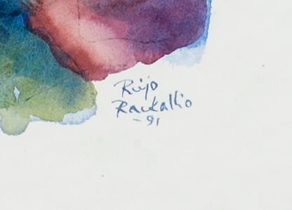 REIJO RAEKALLIO, vesiväri, signeerattu ja päivätty -91.