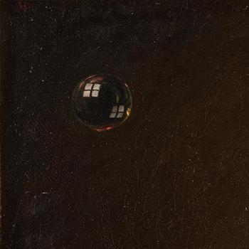 Erik Wahlbergson, Girl blowing soap bubbles.