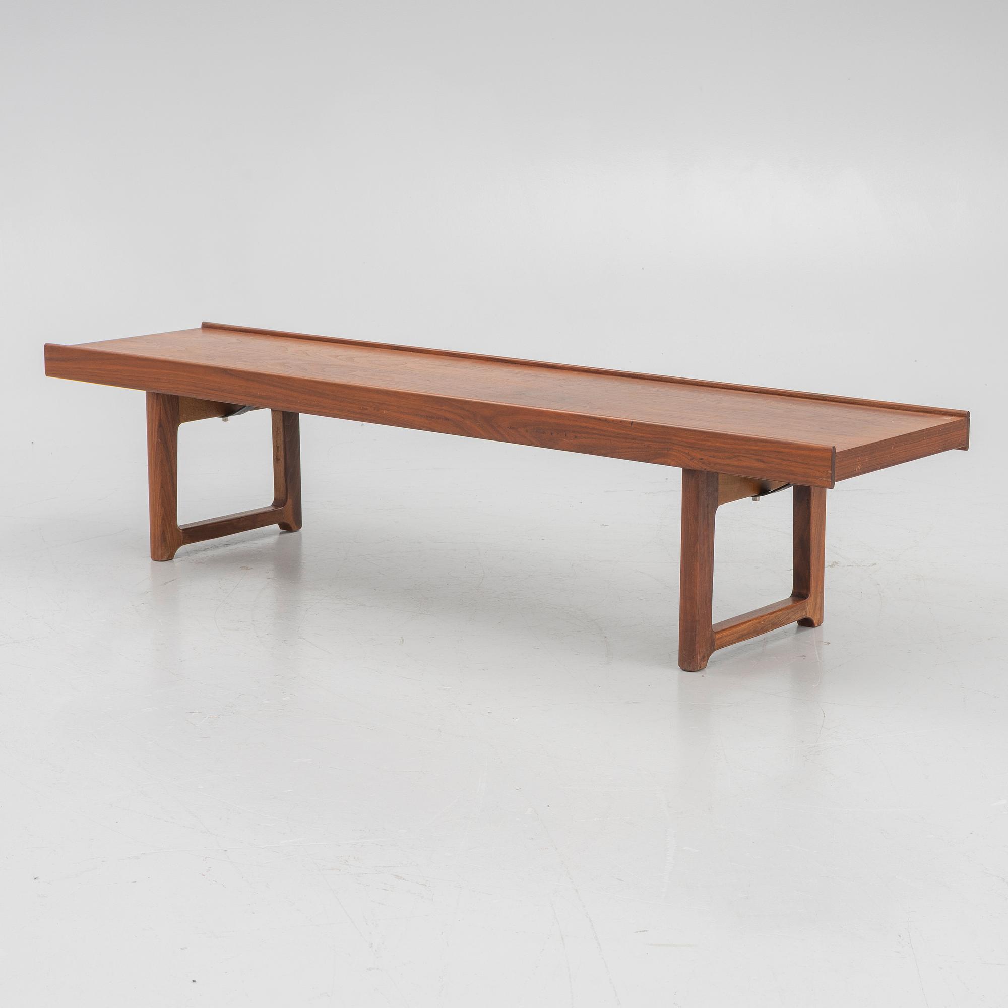 Torbjørn Afdal, 'Krobo' bench with plant stand, Bruksbo, Mellemstrand, Norway, second half of the 20th century.