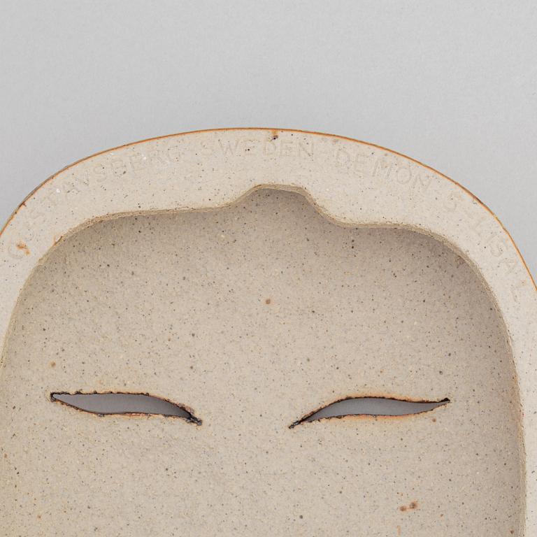 Lisa Larson, a 'Demon 5' stoneware mask, Gustavsberg.
