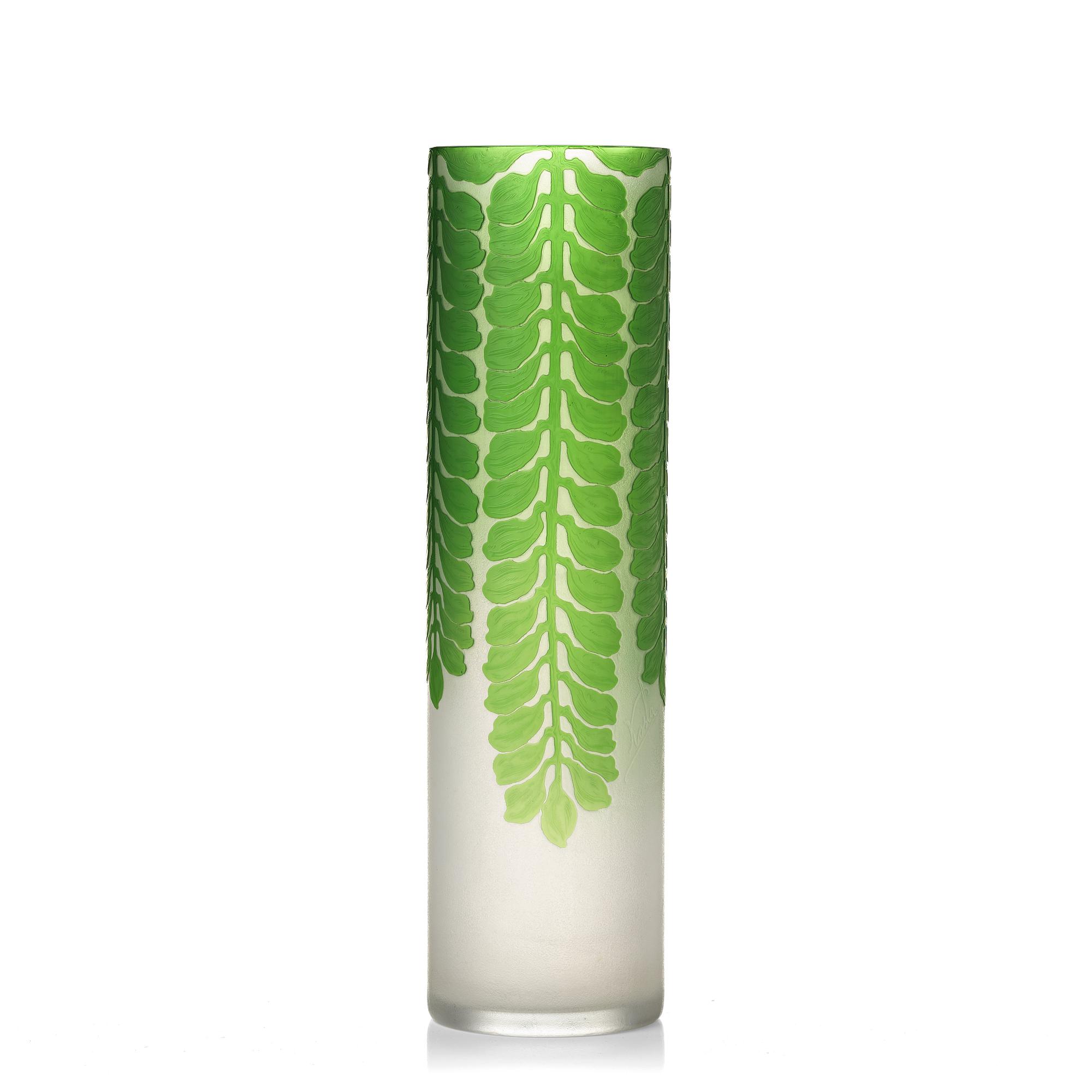 Karl Lindeberg, an Art Nouveau cameo glass vase, Kosta early 20th century.