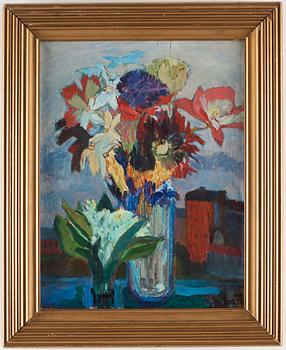 Tove Jansson, Stilleben med vårblommor.