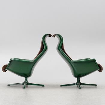 Alf Svensson, & Yngve Sandström, armchairs, a pair, "Form 8"/"Galaxy", DUX, 1970s.