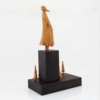 Henrik Campanello, a wooden sculpture, not signed.