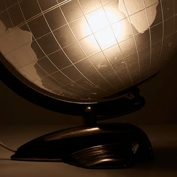 A Flygsfors blasted glass globe, Sweden 1950's.