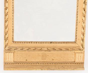 A Swedish late gustavian mirror signed by Olof Wetterberg, ca 1800.