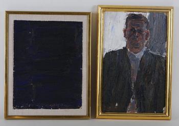 NILS-GÖRAN BRUNNER, 2 st, olja på duk på duk resp. pannå, sign.