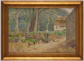 Justus Lundegård, Girl by a farm.