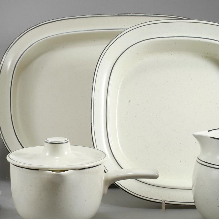 SERVIS, 48 delar, stengods, "Birka", Stig Lindberg, Gustavsberg, 1900-talets andra hälft.