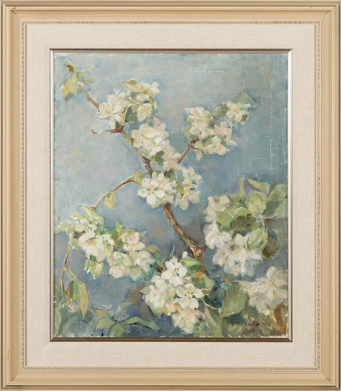 Greta Schalin, olja på duk, signerad och daterad -56.