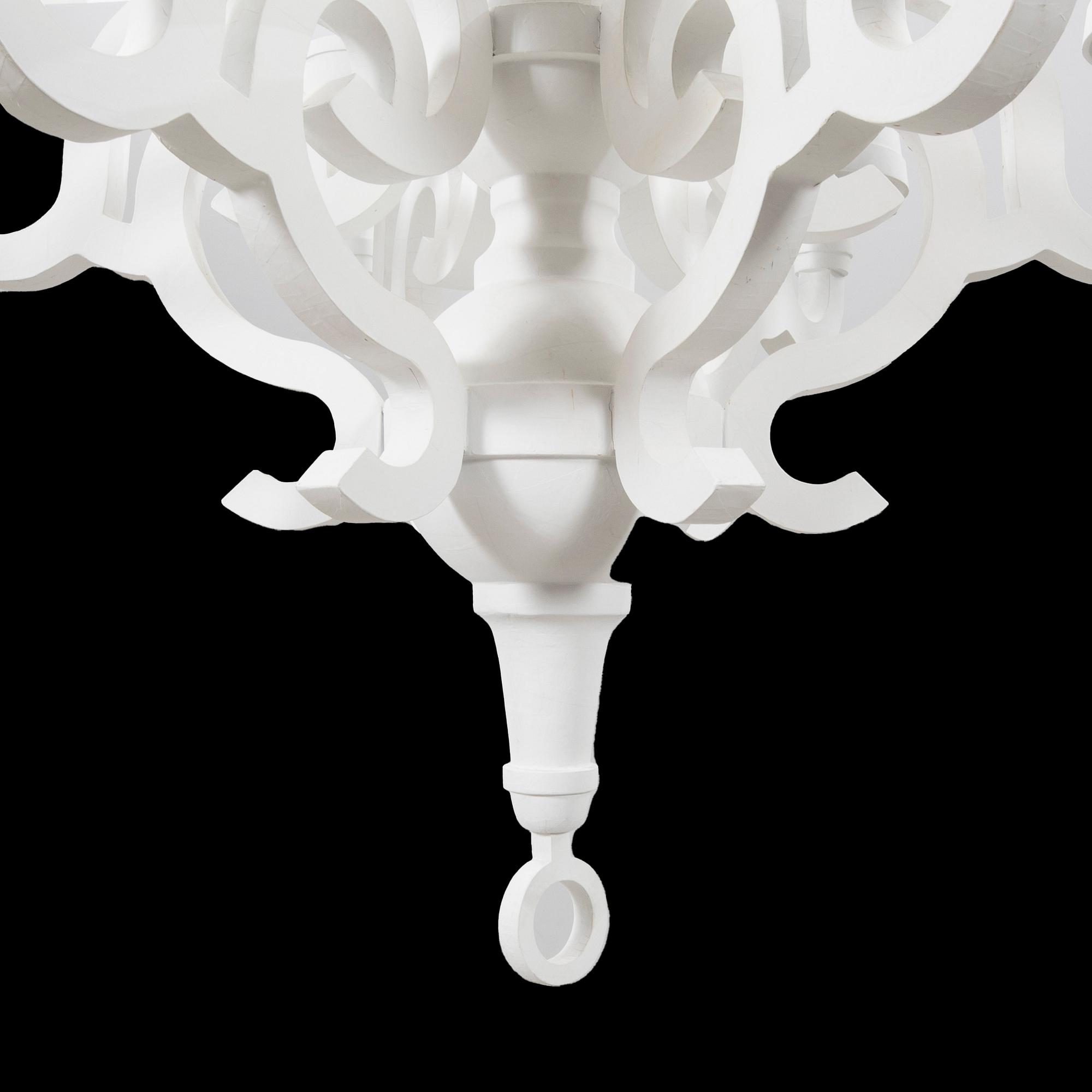 Studio Job, a pair ceiling chandelier, "Paper chandelier L" for Moooi 2000s.